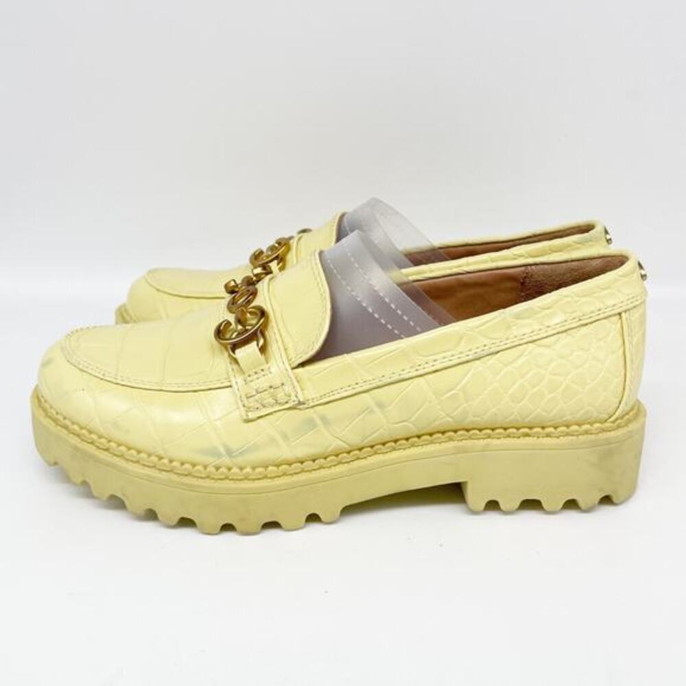 Circus NY by Sam Edelman Deana Crocodile Embossed Loafers Yellow Size 6.5‎ M - Picture 5 of 13